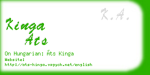 kinga ats business card